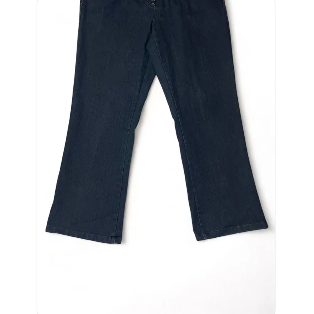 TanJay Women's Petites Dark Wash Denim Bootcut Jeans, Size 10P - Picture 3 of 16